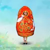 Командный аттракцион Матрешка Хохлома премиум