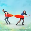 Командный аттракцион тянучка на двоих красно-желтая
