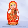 Надувная фигура Матрешка Хохлома Премиум с георгиевской лентой