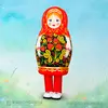 Аэрокукла Матрёшка Чёрная Хохлома
