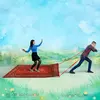 Аттракцион ковер самолет красный