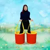 Командный аттракцион забег  в ведрах большой красный