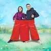 Командные Штаны на двоих гигантские красные