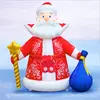 Новогодняя фигура Дед Мороз классический с мешком и посохом