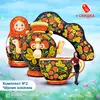Комплект фигур на Масленицу №2 Черная Хохлома