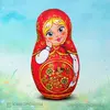 Большая надувная матрешка герметичная Хохлома Премиум