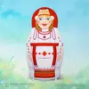 Национальная надувная матрешка Мордовская