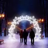 Арка Снежинки серебряная