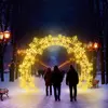 Арка Снежинки Золотая