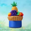 Надувная корзина фруктов на постаменте