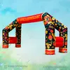 Входная арка четырехопорная с принтом Черная Хохлома