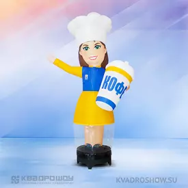 Рукомах Девушка Повар Премиум с кофе в руке