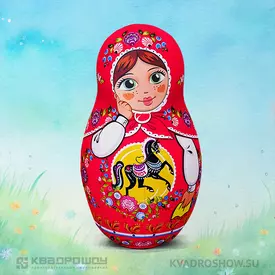 Национальная надувная матрешка герметичная Городецкая роспись Шатенка