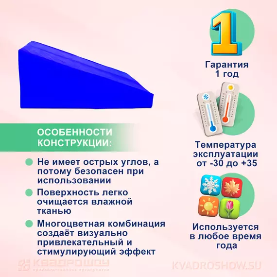 Мягкий модуль трапеция синяя описание
