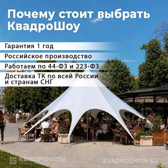 каркасный шатер звезда 10 лучей
