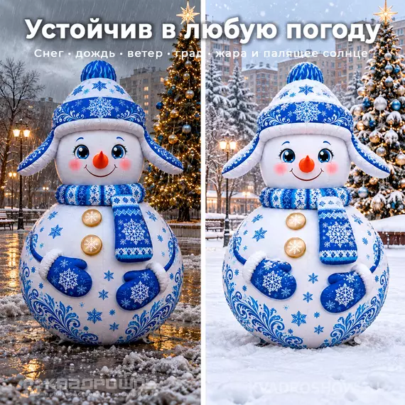 новогодний декор снеговик
