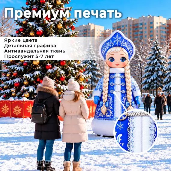 новогодняя фигура снегурочка мультяшная