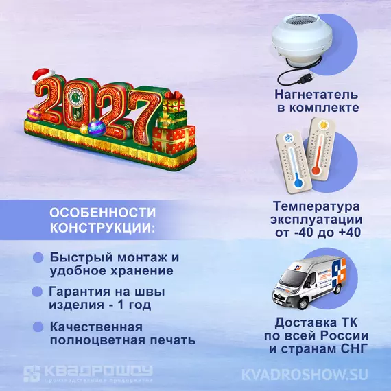 надувные новогодние цифры
