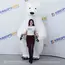 Пневмокостюм ростовой надувной белый мишка 2,5м